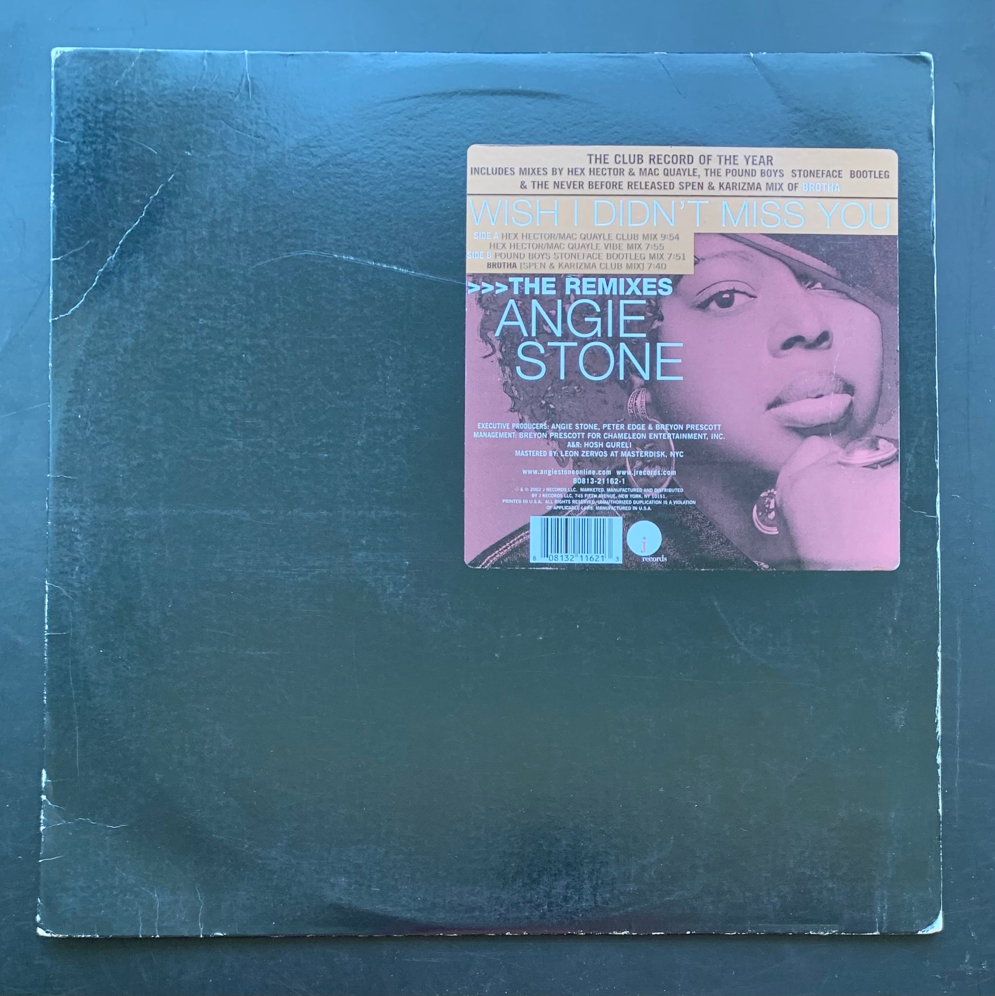 Angie Stone 'Wish I Didn't Miss You- The Remixes' 12"